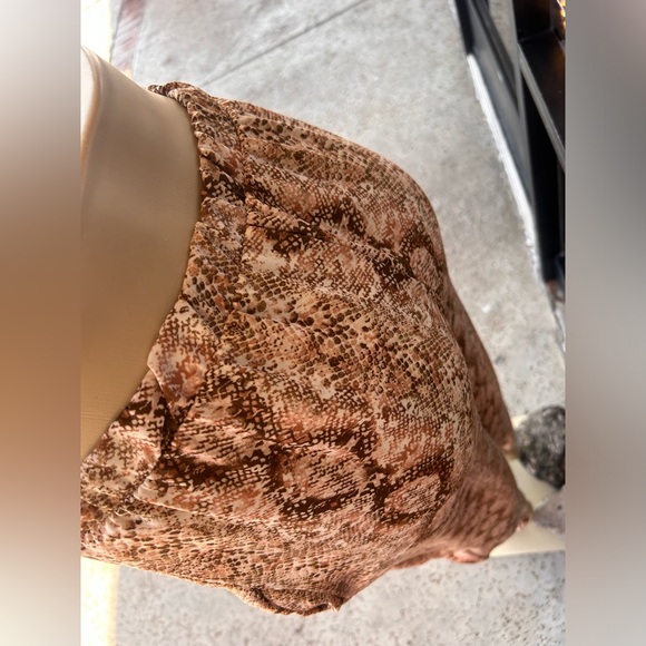 Pink & brown snake print pants - Picture 5 of 5